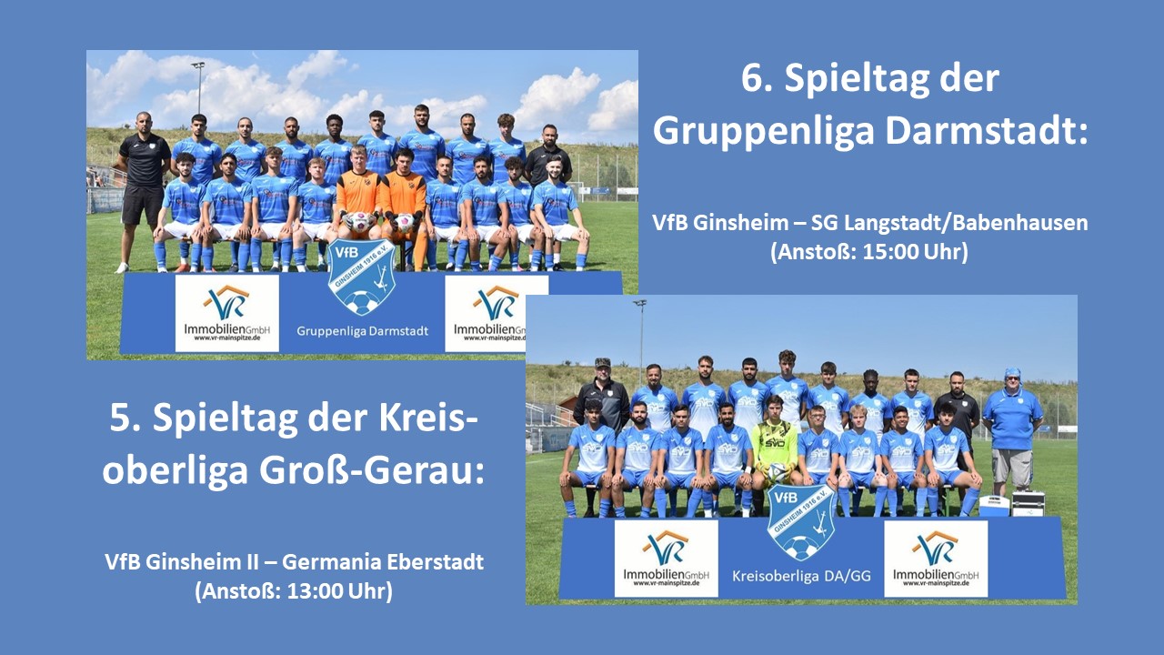 Read more about the article 6. Spieltag der Gruppenliga Darmstadt / 5. Spieltag der Kreisoberliga Groß-Gerau