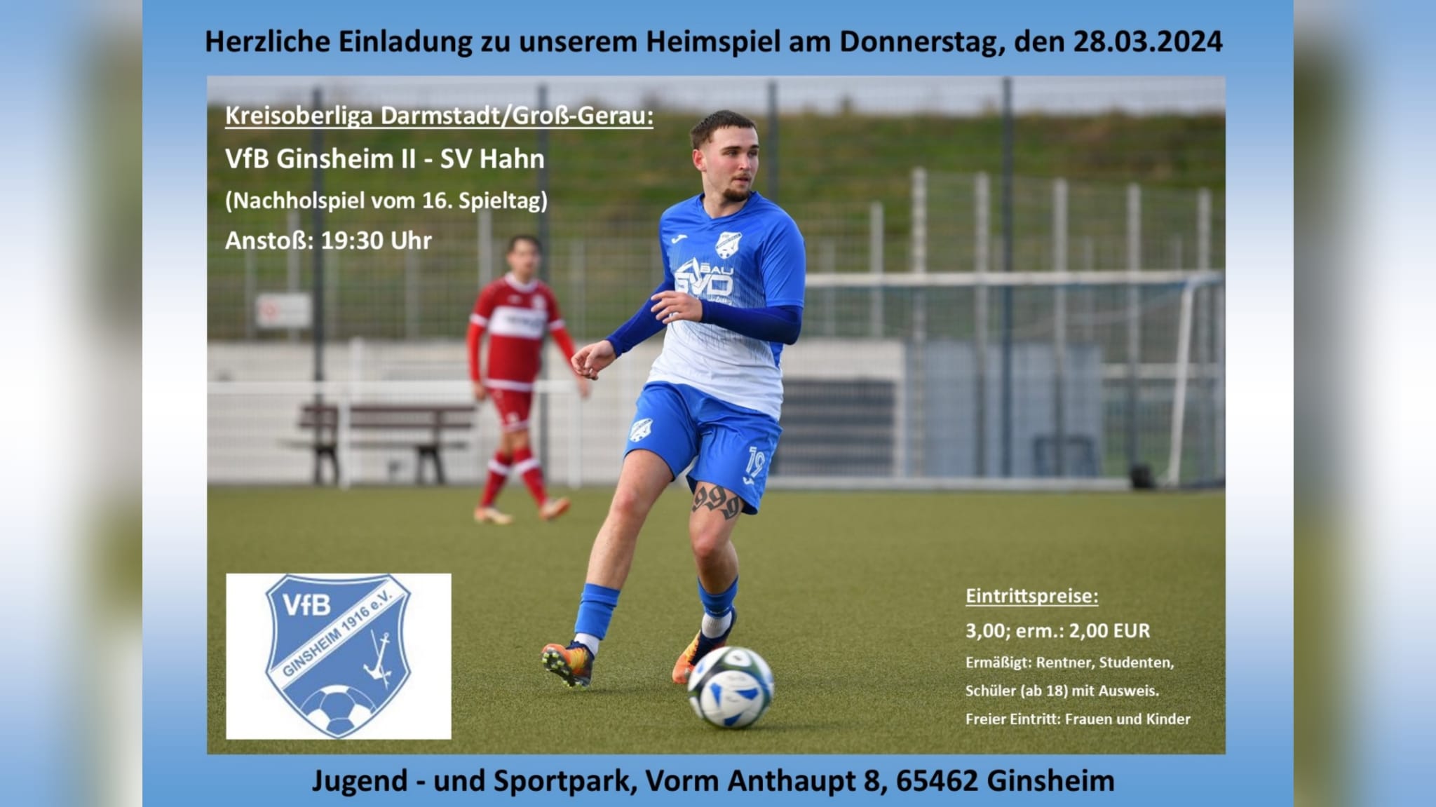 You are currently viewing Meisterschaftsspiel am 28.03.2024: 16. Spieltag (Nachholspiel) der Kreisoberliga Groß-Gerau 