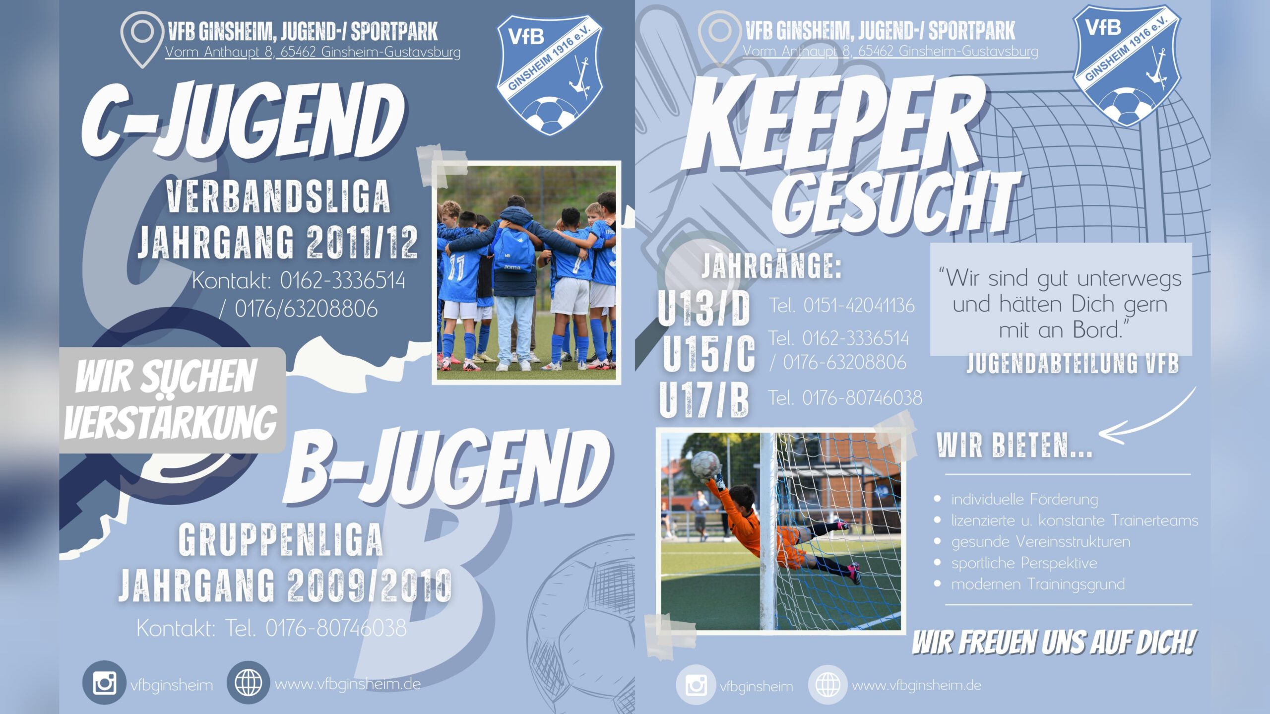 Mehr über den Artikel erfahren Spieler- und Torwartsuche im Jugendbereich