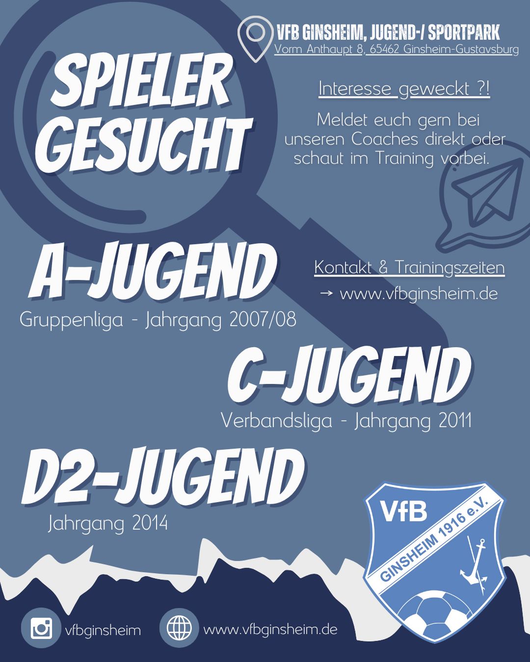 Mehr über den Artikel erfahren VfB-Jugend – Spieler gesucht