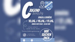 Mehr über den Artikel erfahren Wir suchen Dich! – C-Jugend-Sichtungstraining – 10./15./17. Juni jeweils 18:45 – 20:30 Uhr